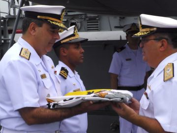 Vice Almirante Rocha fala sobre a transferência do Navio Patrulha Guaporé